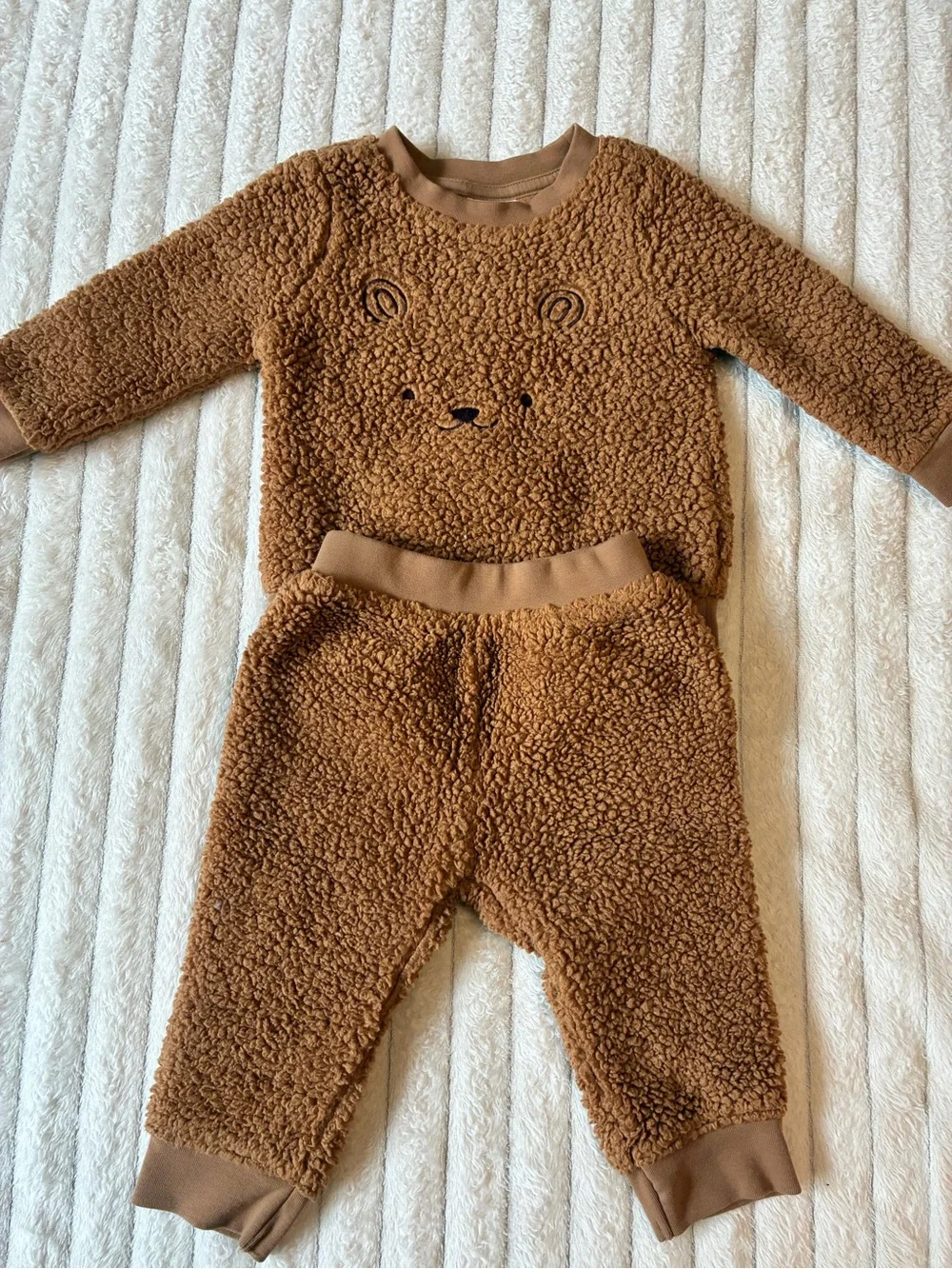 🧸🤎 Cat & Jack Teddy Bear Fleece Set | 6-9 Months